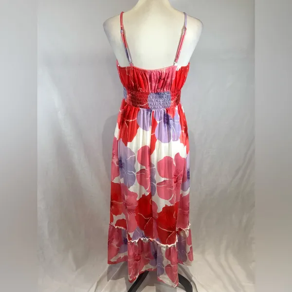Grace Karin smocked ruffle floral maxi dress with pockets size medium - Image 10
