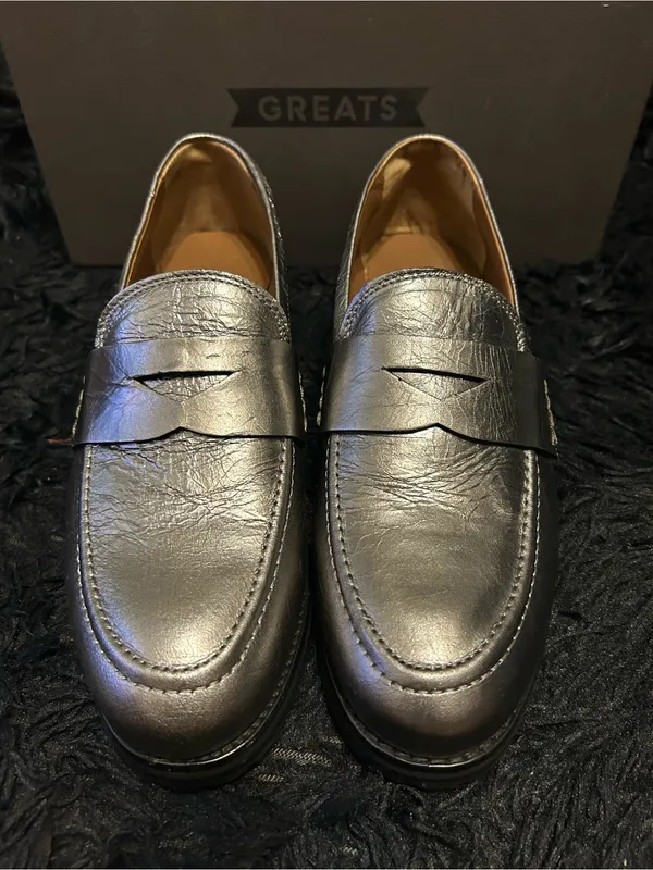 FRYE Melissa metallic leather loafers slip on shoes women’s 8 new - Image 7