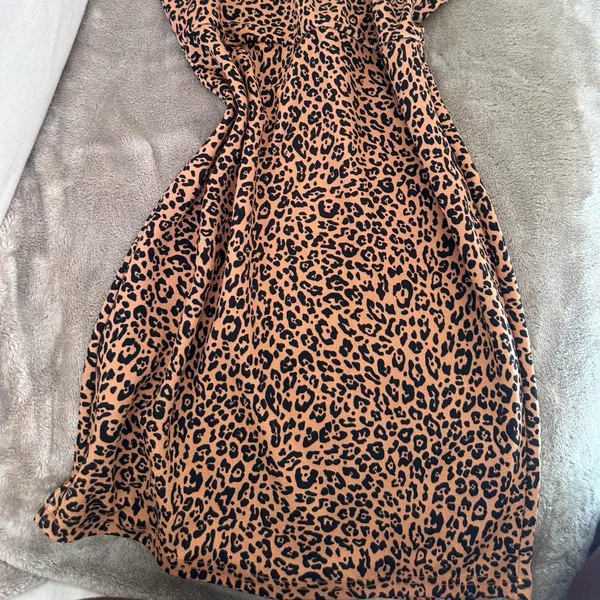 H&M Cheetah animal print square neck mini dress - Image 3