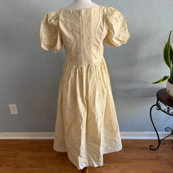 Moon River Puff Sleeve Midi Dress Size Large - Image 6