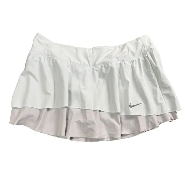Nike Dri-FIT Ruffle Skort Women Medium Mint Green Grey Tennis Golf Athletic‎ - Image 2