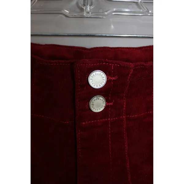 Avec Les Filles Corduroy Pants Womens 10 Burgundy Red New High Waist Wide Leg - Image 2