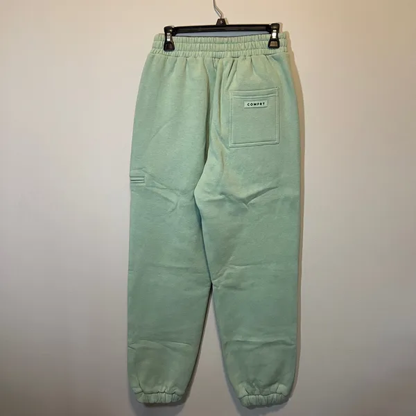 Comfrt Travel Sweatpants Joggers Aloe Mint Green Fleece Women's Small New‎ - Image 6