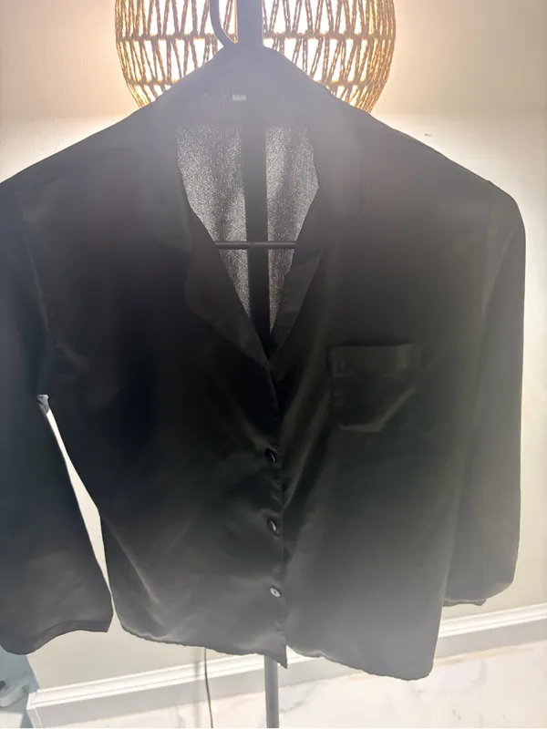 Black Satin Button - Image 3
