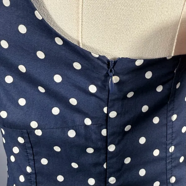Pinch Noelle Navy Polka Dot Tank Midi Dress, Size M, NWT - Image 8