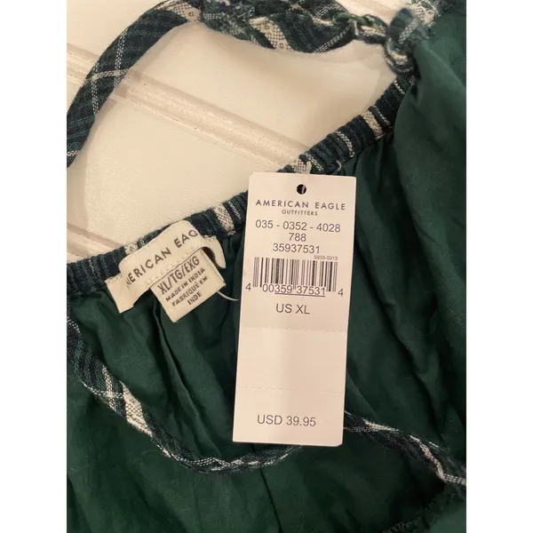 NWT American Eagle Smocked Puff-Sleeve Blouse & Prettiest Lace Trim Cami SET XL - Image 8