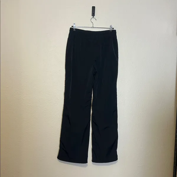 Good American Wide Leg Track Pants Black Size 2 Small Drawstring‎ Mesh Lined - Image 7