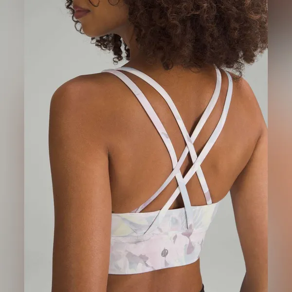 Lululemon Printed Energy Longline Sports Bra Medium Support - Image 4