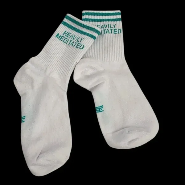 High Heel Jungle by Kathryn Eisman Heavily Meditated Cotton Socks, NWOT, open - Image 5