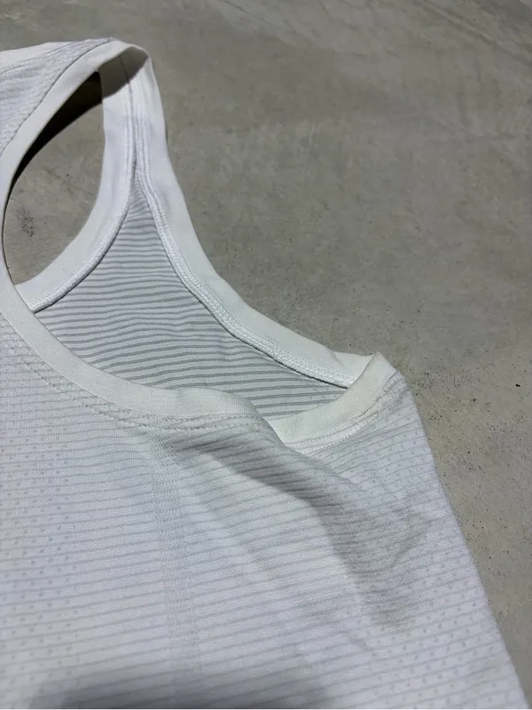 Lululemon swiftly tech White Klutch Baseball Racerback Tank Blue & Pink 6 - Image 9