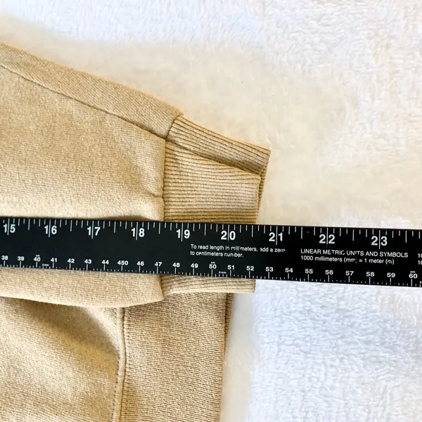 Lee Kroger Heavyweight Sweatshirt Womens Size M Tan Vintage Y2K Cotton Blend USA - Image 3