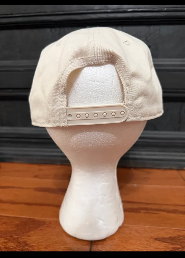 Riverbed Threads “Financially irresponsible!” adjustable hat - cream & sea green. Gently warn and in excellent condition & clean. Unisex/ One size. Non-smoking home. Priced at as is condition. Don’t like my price make a reasonable offer. - Image 4