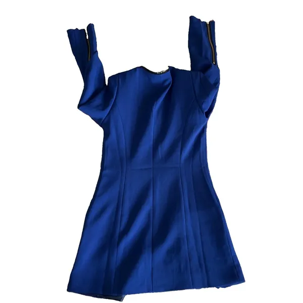 Angel Made In Italy Cobalt Blue Zip Blazer Size Small Boutique - Image 8