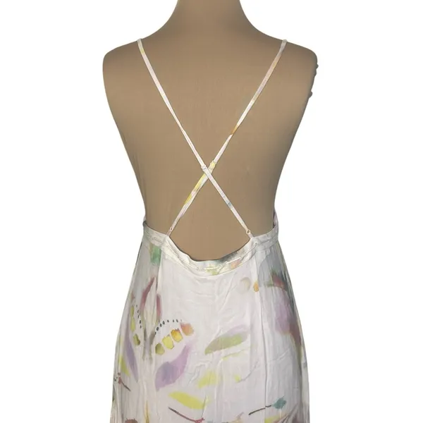 FREE PEOPLE Sounds Of Spring Jumper Watercolor Floral Maxi Dress Size XS - Image 11