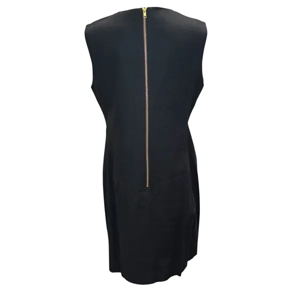 Anthropologie Tabitha Black Cotton Diamond Embroidered‎ Boho Sleeveless Dress 12 - Image 3