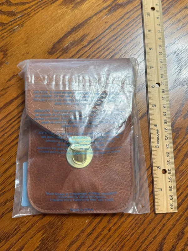 Lori Greiner Brown Faux Snakeskin Crossbody Touchscreen Phone Bag New - Image 5
