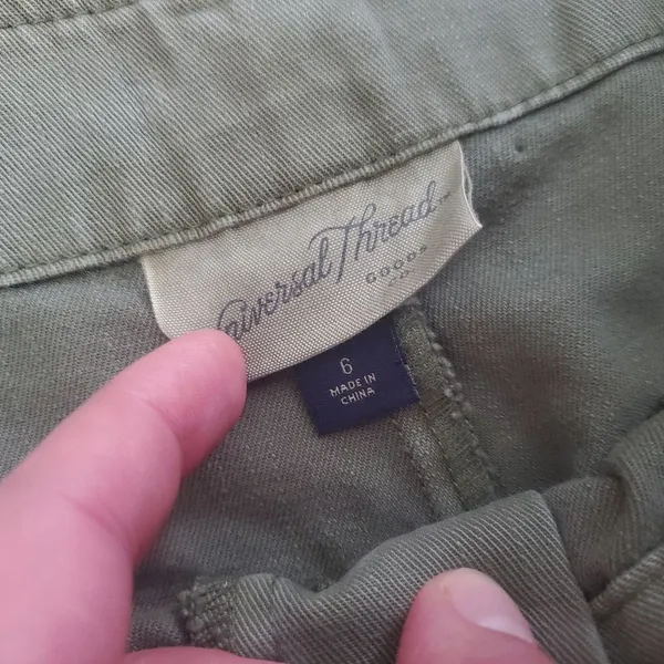 Universal Threads Olive Utility Pants Cargo Size 6 - Image 3