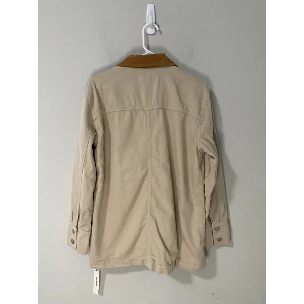 Reformation Archer Denim Jacket Coyote Brown Oversized Small NWT - Image 5