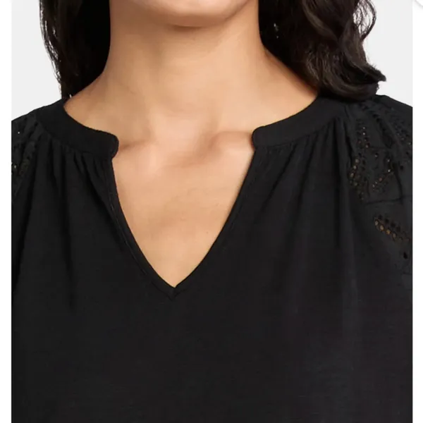 Time and Tru Blue Boxy‎ Short Sleeve Blouse - Image 6