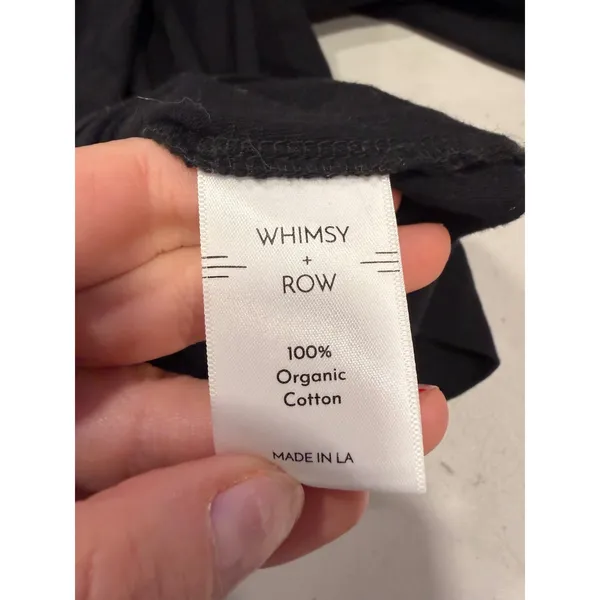 Whimsy + Row Maxi Dress Womens‎ Small Black Organic Cotton Halter Minimalist - Image 8