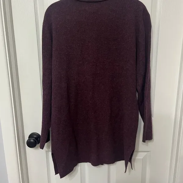 EDDIE‎ BAUER button front cardigan sweater jacket size small 100% lambs wool - Image 4