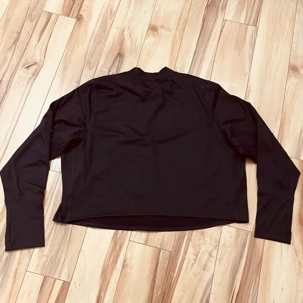Old Navy Women’s Sz 3X Active CozeCore Long-Sleeve Cropped Rib-Paneled Top Brown - Image 6