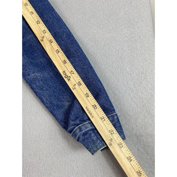 Vintage Levis Strauss Denim Jacket Womens Size M Blue Denim Trucker Blazer * - Image 9