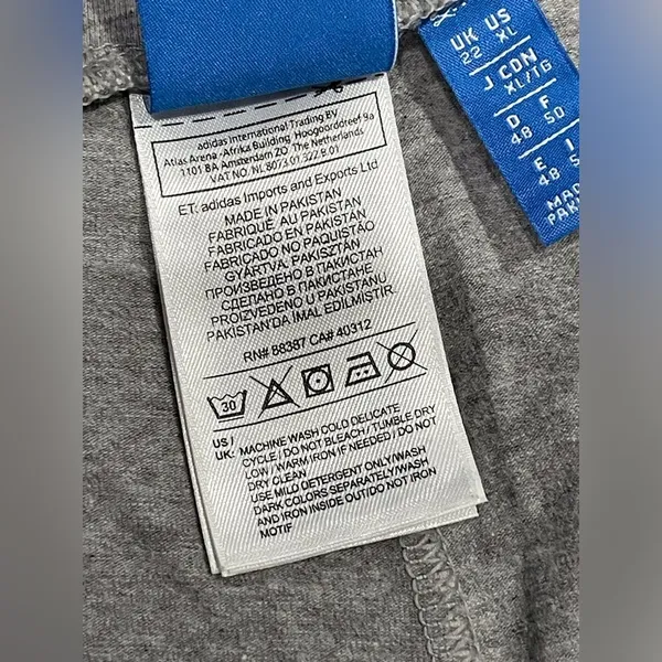 Adidas Kids Gray Joggers with White Stripes - Image 7