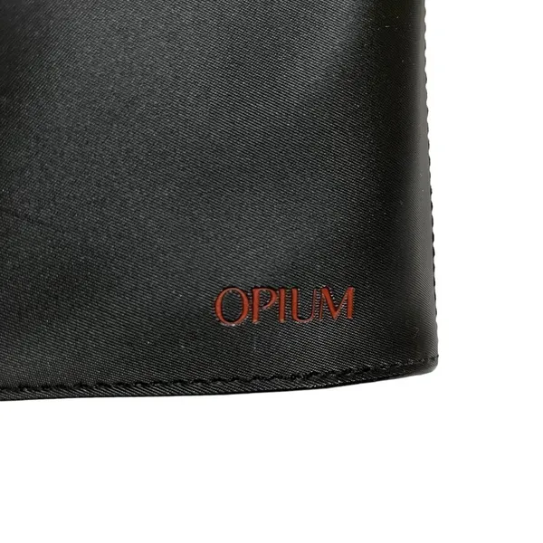 Yves Saint Laurent YSL Opium Black Zip Pouch Cosmetic Bag Clutch Purse - Image 8