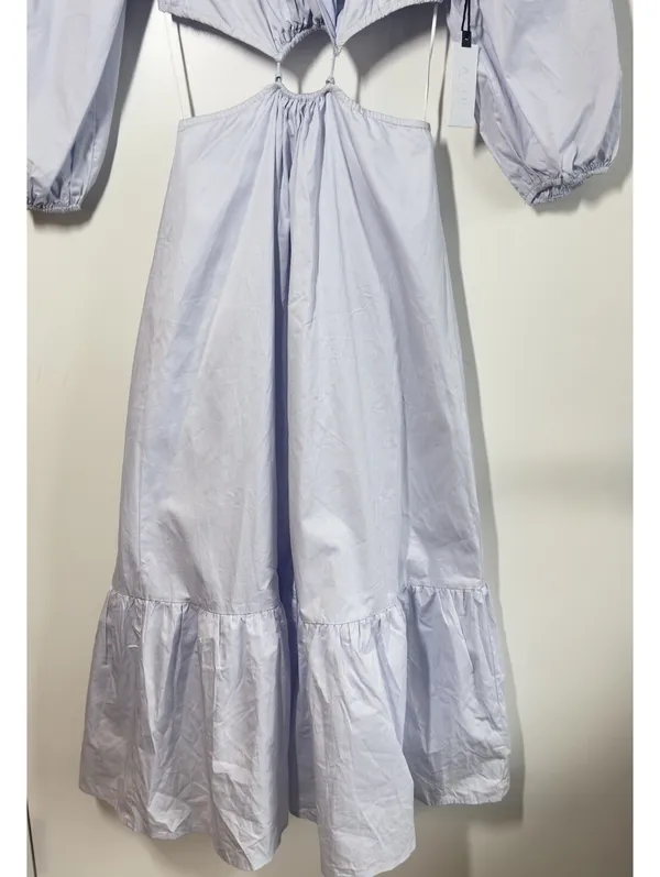 ASTR The Label Rosewood Cutout Waist Midi Dress Light Blue Size S NWT - Image 11