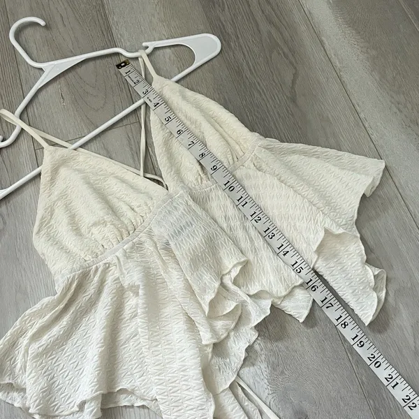 Princess Polly Tank Top asymmetrical fairy crop womens Cream (size 8) festival - Image 9