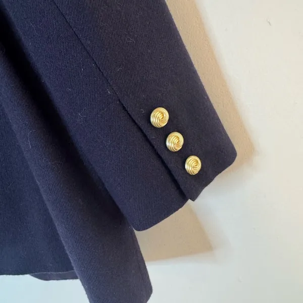 Vintage Women’s Bridgewater Classics Wool Blazer Shoulder Pads gold hardware 6 - Image 6
