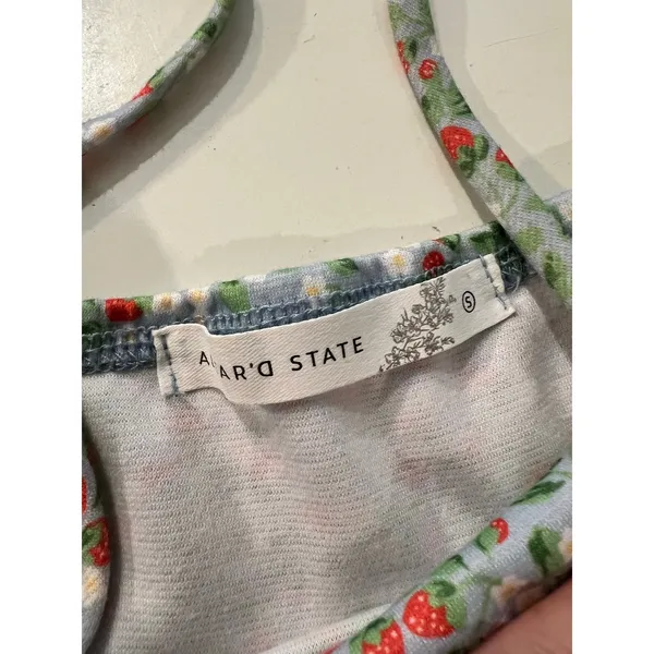 Altar'd State Strawberry Print Mini Tank Dress Size Small USA - Image 6