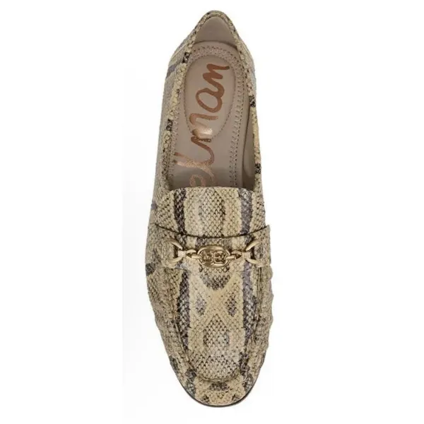 Sam Edelman Lucca Loafers Tan snake Print leather print Size 7 Equestrian - Image 2