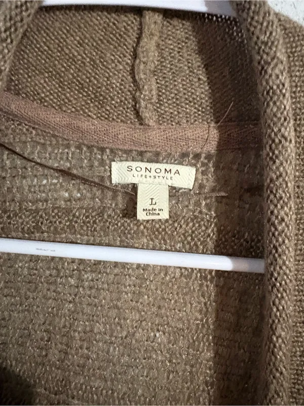 Sonoma Lifestyle Open Front Knit Cardigan | Size: Large - Image 4