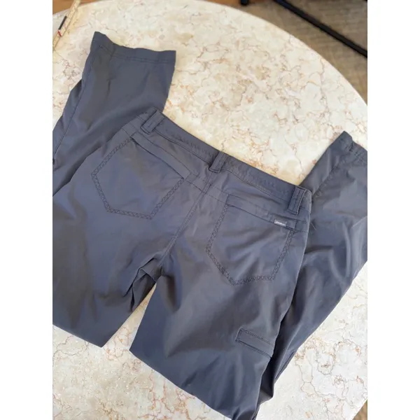 Eddie Bauer Womens Gray Convertible Roll-Up hiking Pants Size 2 With Pockets Nyl - Image 4