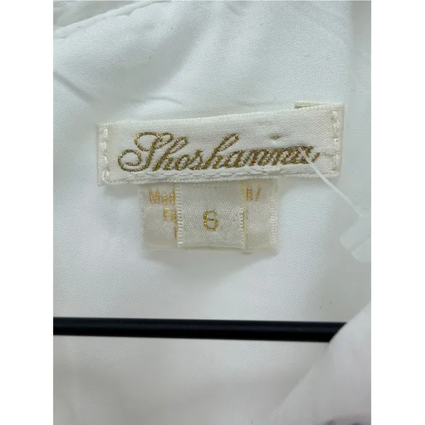 Shoshanna Maia White Jacquard Balloon Sleeve Tie Front Mini Dress 6 Bridal LWD - Image 6