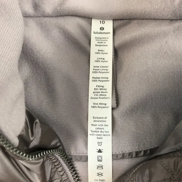 LULULEMON Brave the Cold Vest Sz 10 Gray Goose Down Everyday Cozy Lightweight - Image 8