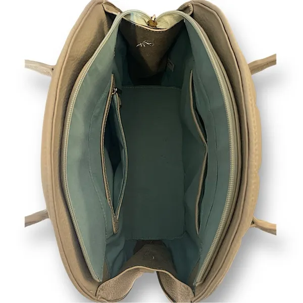 Bowler Style Bag•Bag•Shoulder Bag•Purse•Tote•Olive Green•Vintage Boutique Style - Image 4