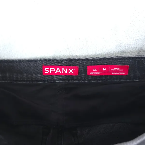 Spanx Shape Jeans Women XL Petite Black Authentic 360 90s Straight Leg 21596Q - Image 5
