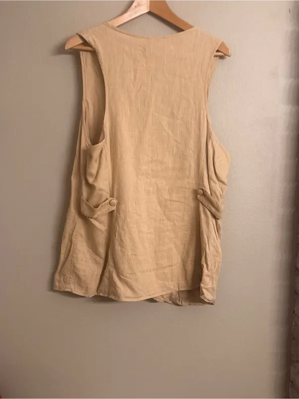 FREE PEOPLE Millie‎ Linen Vest - Image 4