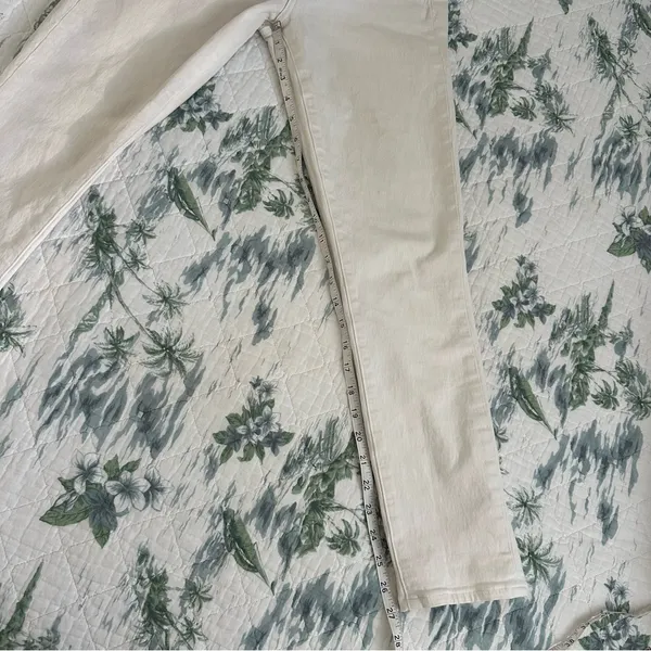 Paige Kylie Crop Jeans White 28 Skinny Stretch - Image 12
