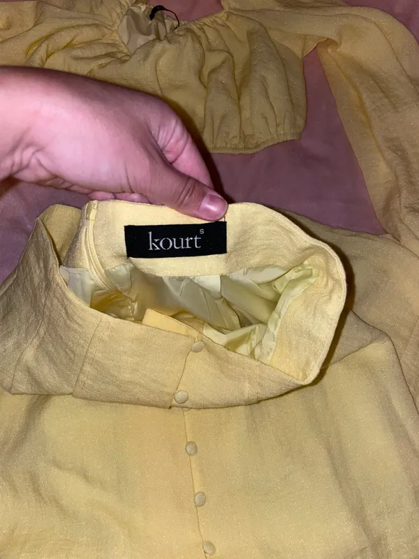 TJ Maxx Yellow Two Piece Skirt Set - Image 6