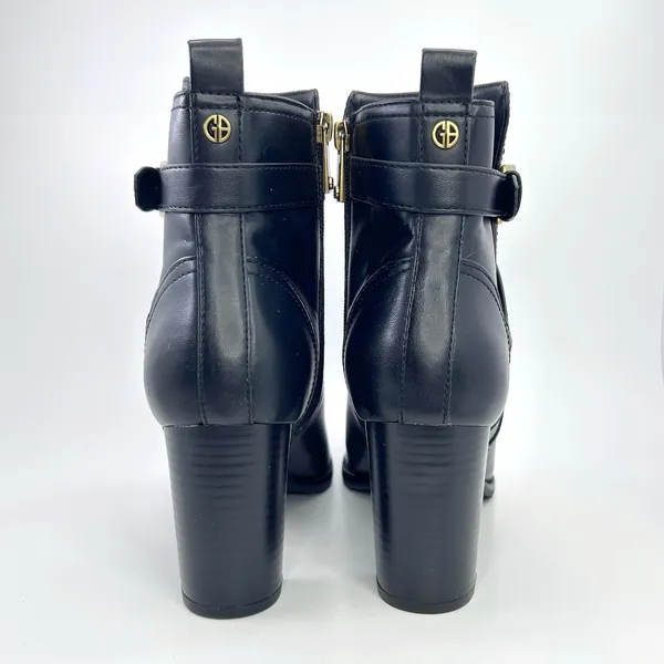 Giani Bernini Ninha Booties Size 10 Black Block Heel Buckle Dress Boots NWOB - Image 7