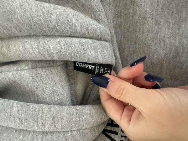 Comfort hoodie Gray Size L - Image 3