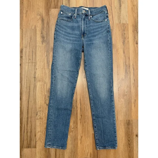Madewell‎ The Perfect Vintage Jean 26 High Rise Slim Straight Stretch Denim - Image 5