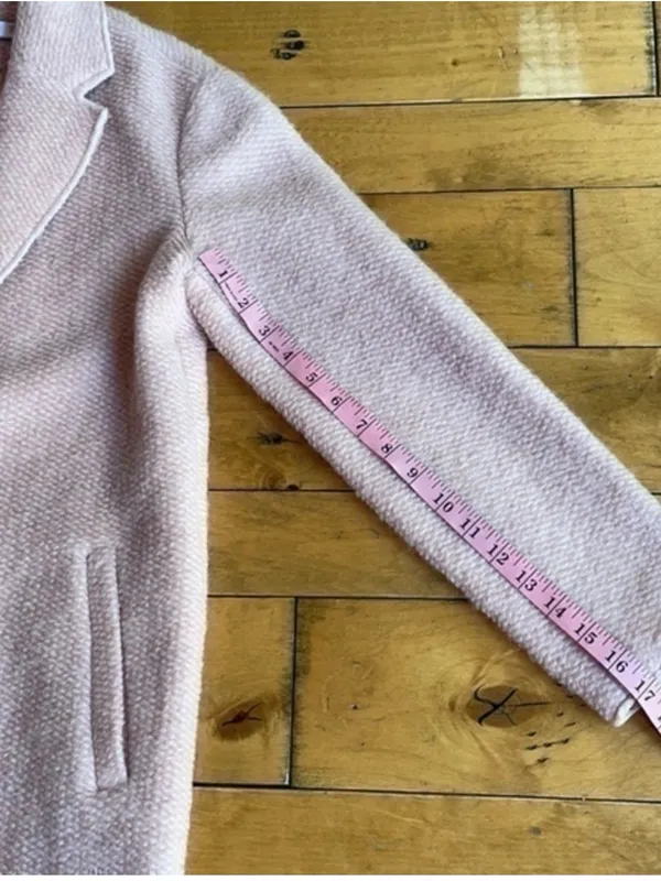 Zara Blush Pink Single-Breasted Wool-Blend Coat - Image 9