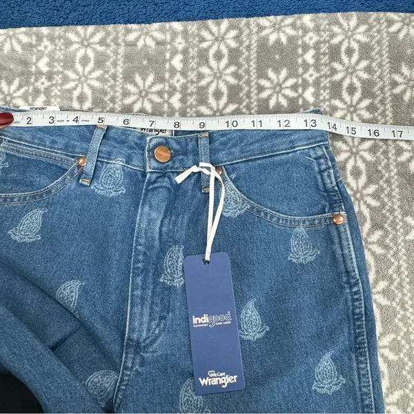 NWT WRANGLER Westward‎ 626 High Rise Bootcut Paisley Print Indigood Size 26 x 32 - Image 14