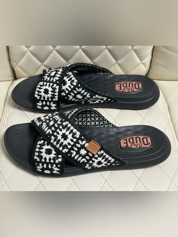 Hey Dude Christi Slide Cottage Crochet Sandals size 8 - Image 3
