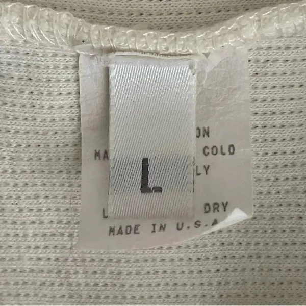 F. H. Clothing Off White Cotton Mock Neck Boxy Pullover Womens Sweater SZ L - Image 12